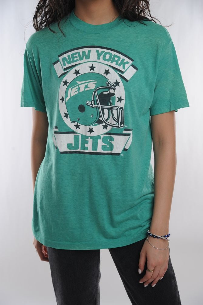 Vintage New York Jets Football NFL Apparel Tie Dye T Shirt Size 2X