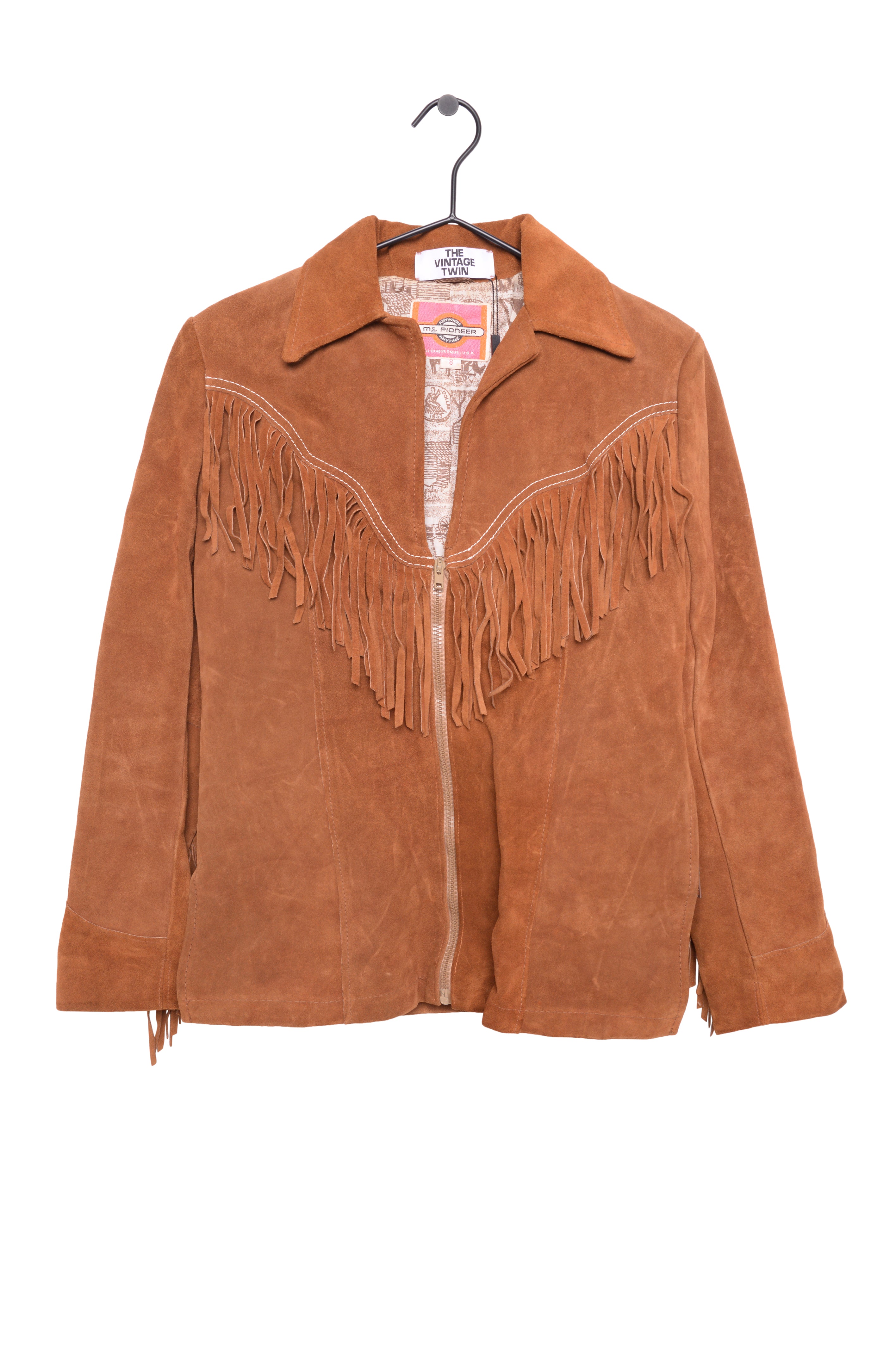 1970s Suede Fringe Jacket Free Shipping - The Vintage Twin