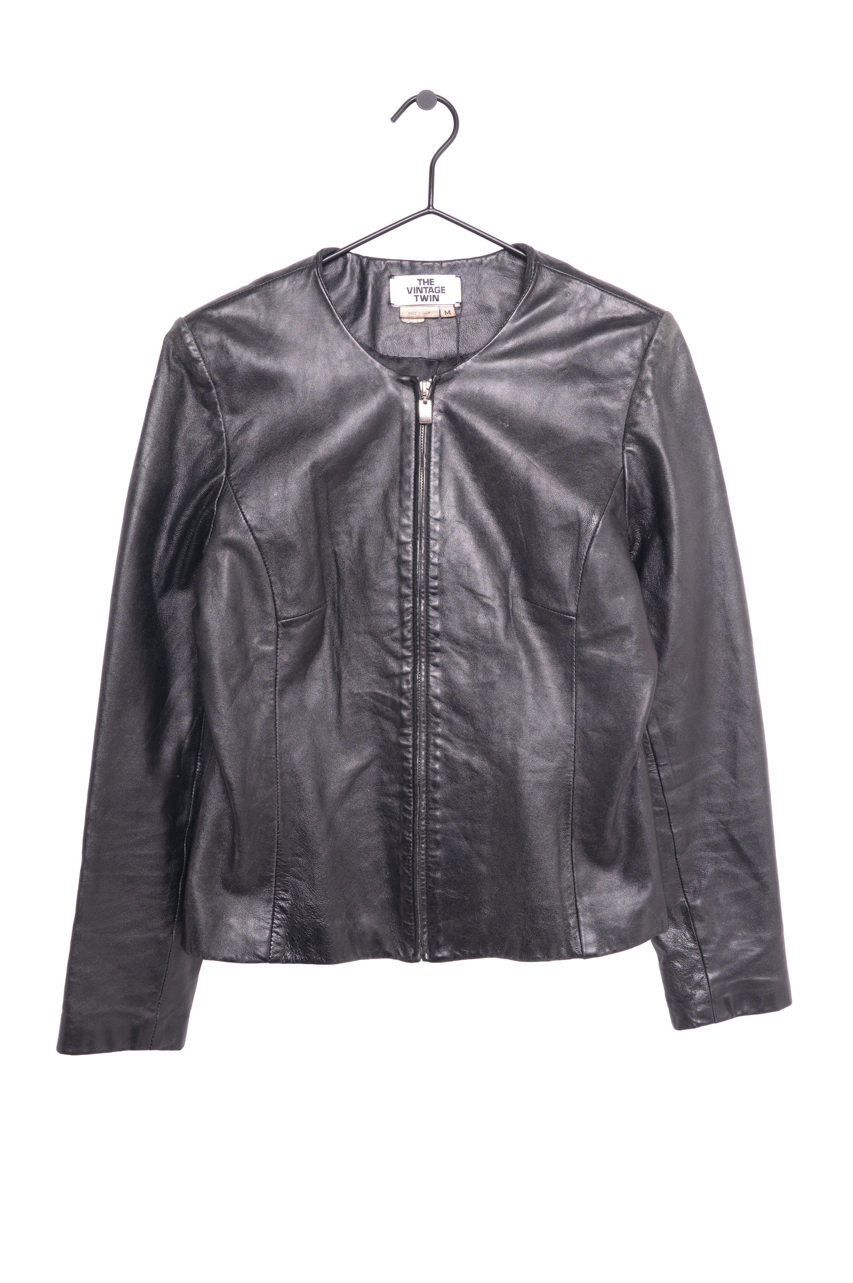 Y2K Leather Jacket Free Shipping - The Vintage Twin