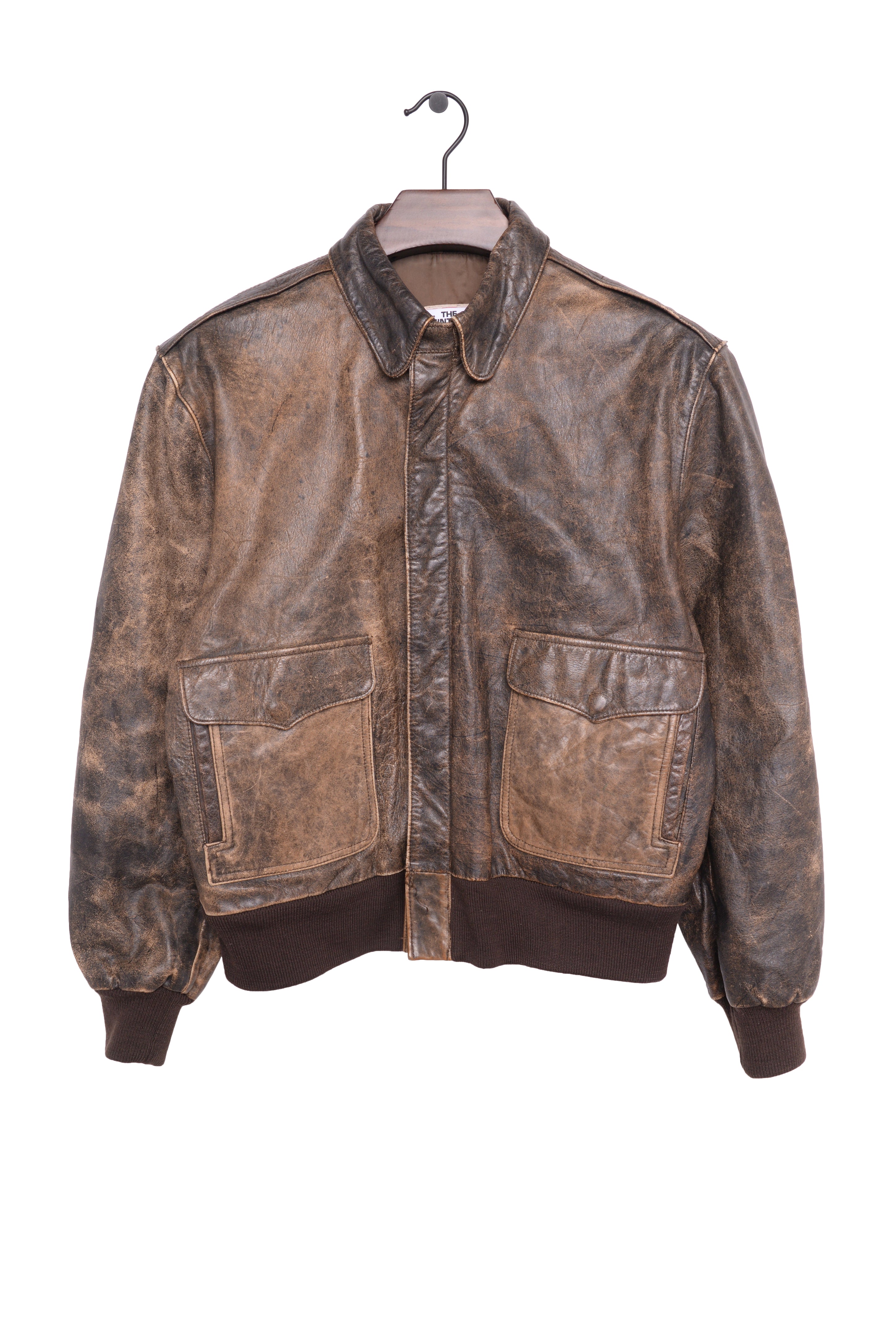 KA古着Frensham☆肉厚本革☆old leather bomber jacket