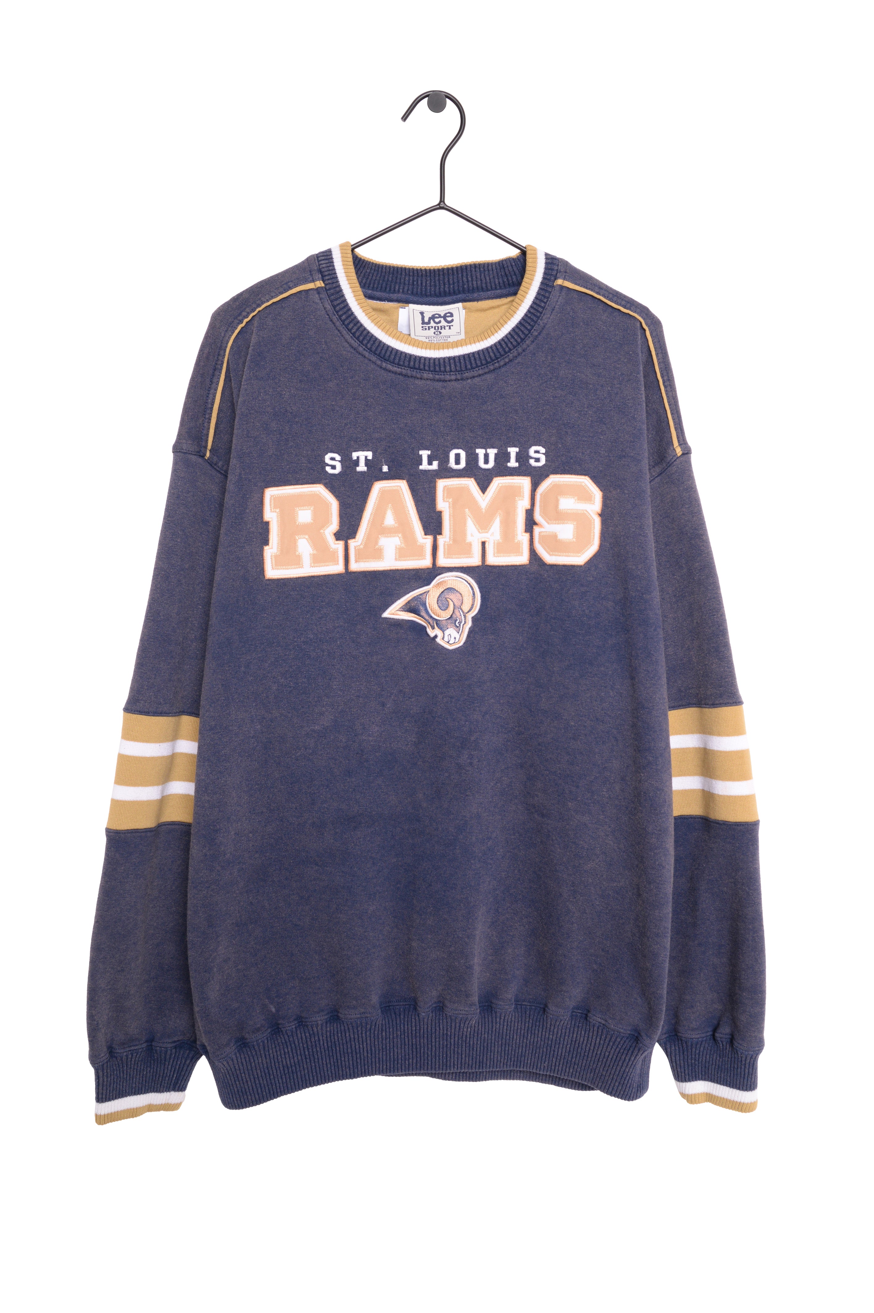Vintage 90s Distressed NFL ST. Louis Rams by Logo 7 Sweatshirt Rams  Crewneck Rams Pullover Rams Sweater Printed Logo Black Color Men’s M