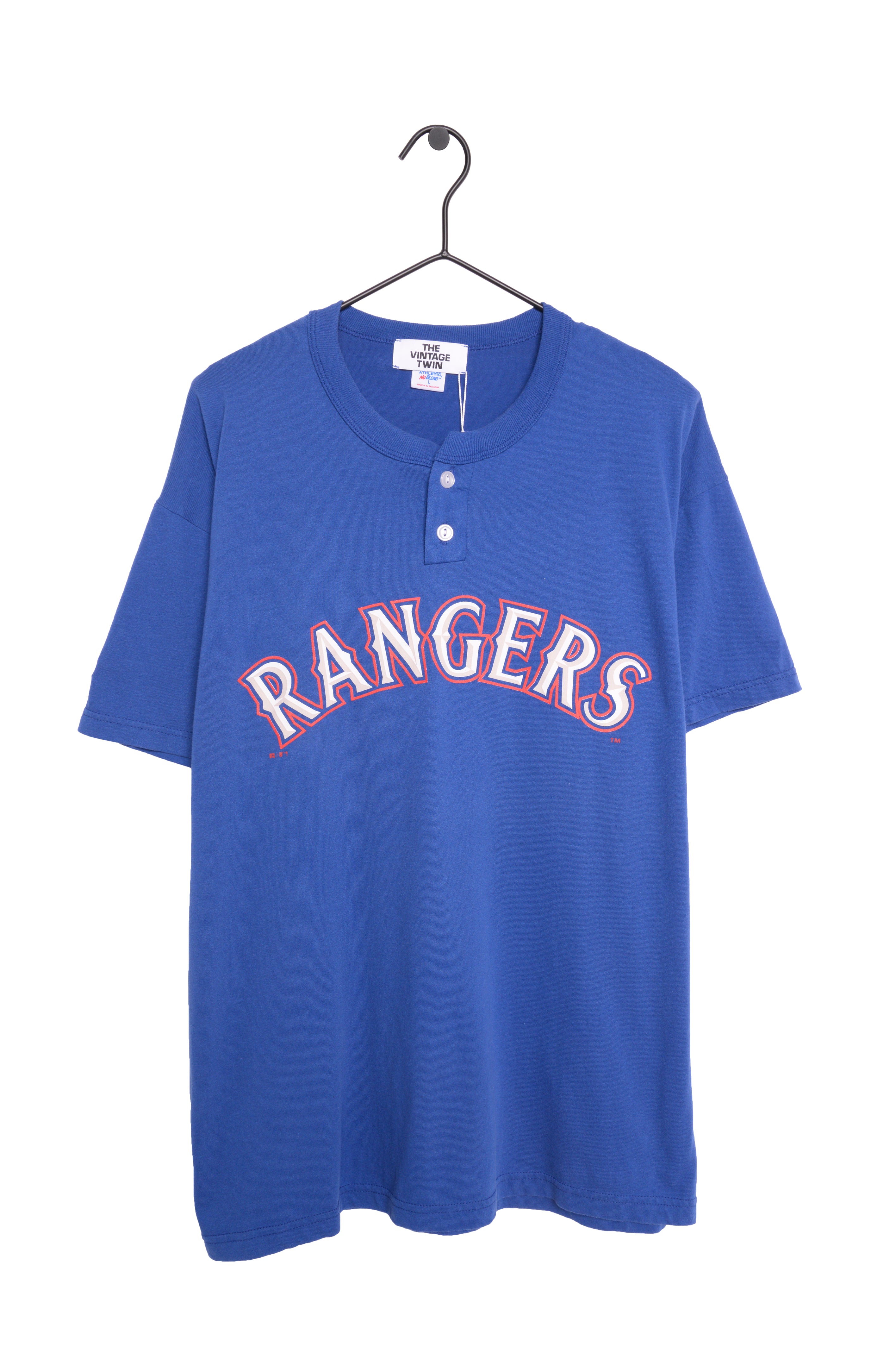 Texas Rangers Majestic Jersey Blue Size 42 Button Up