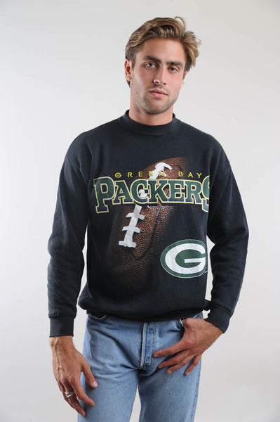 Black Green Bay Packers Sweatshirt Free Shipping - The Vintage Twin