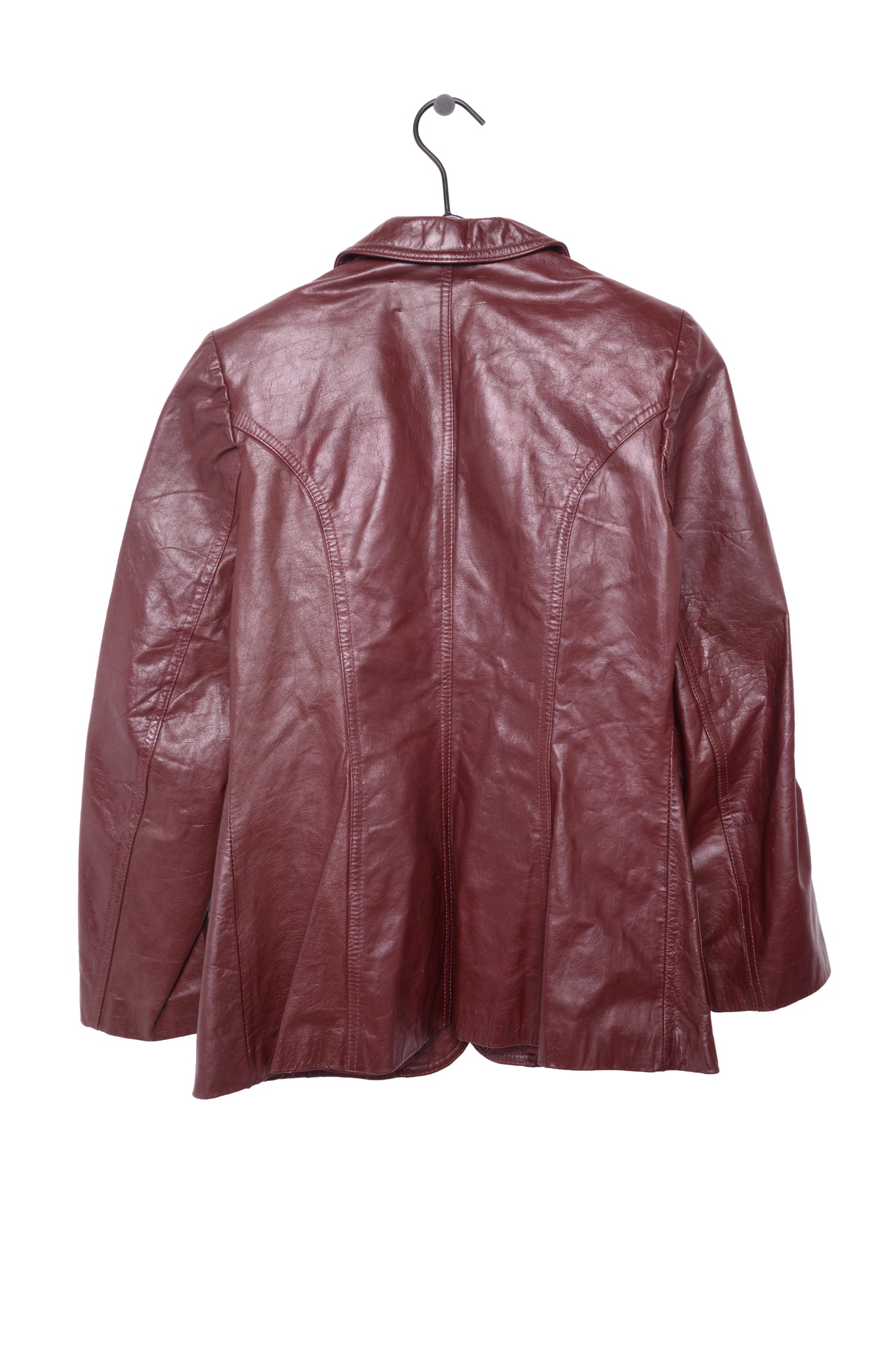Burgundy Leather Jacket Free Shipping - The Vintage Twin