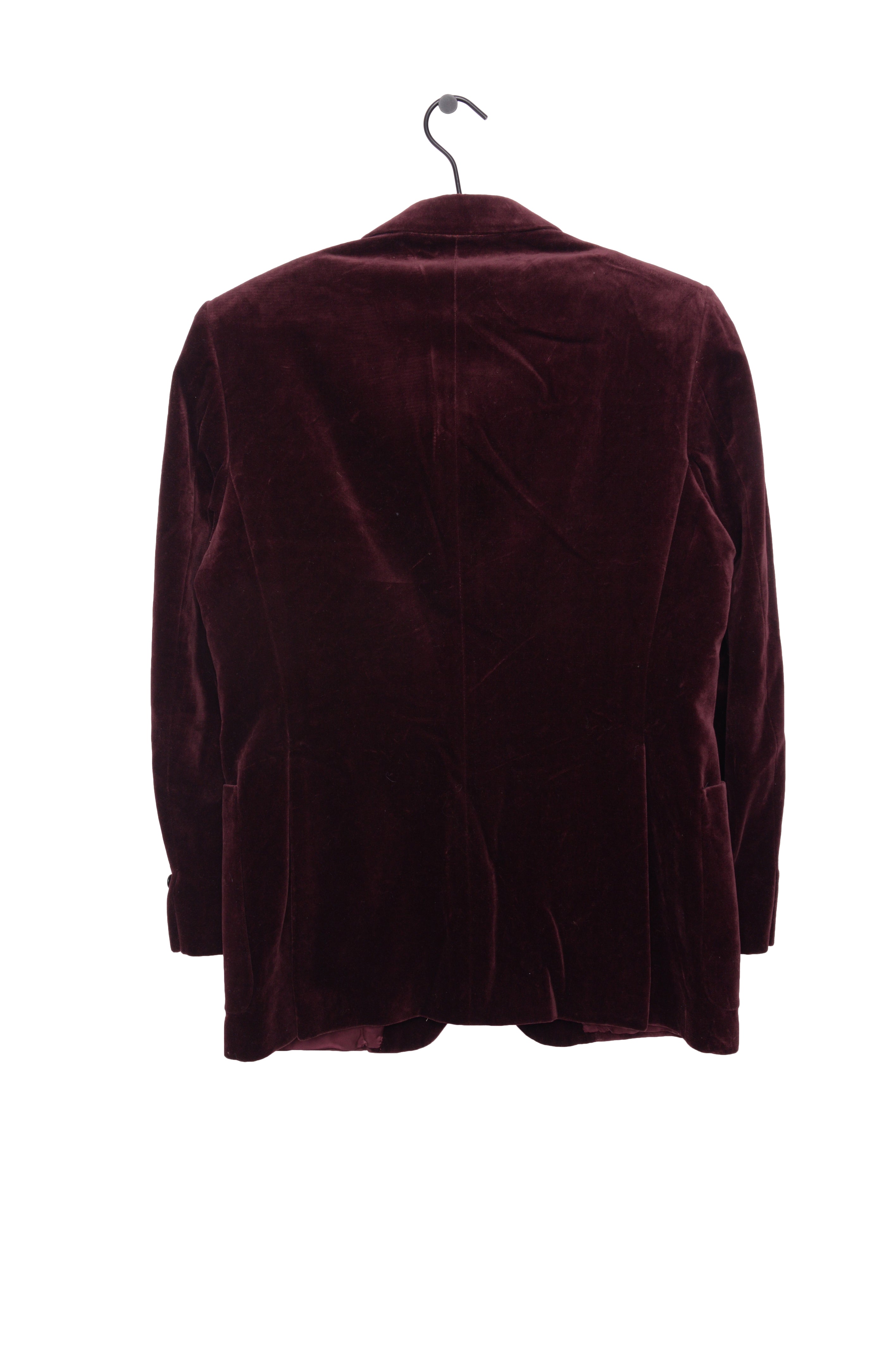 Burgundy Velvet Blazer Free Shipping - The Vintage Twin