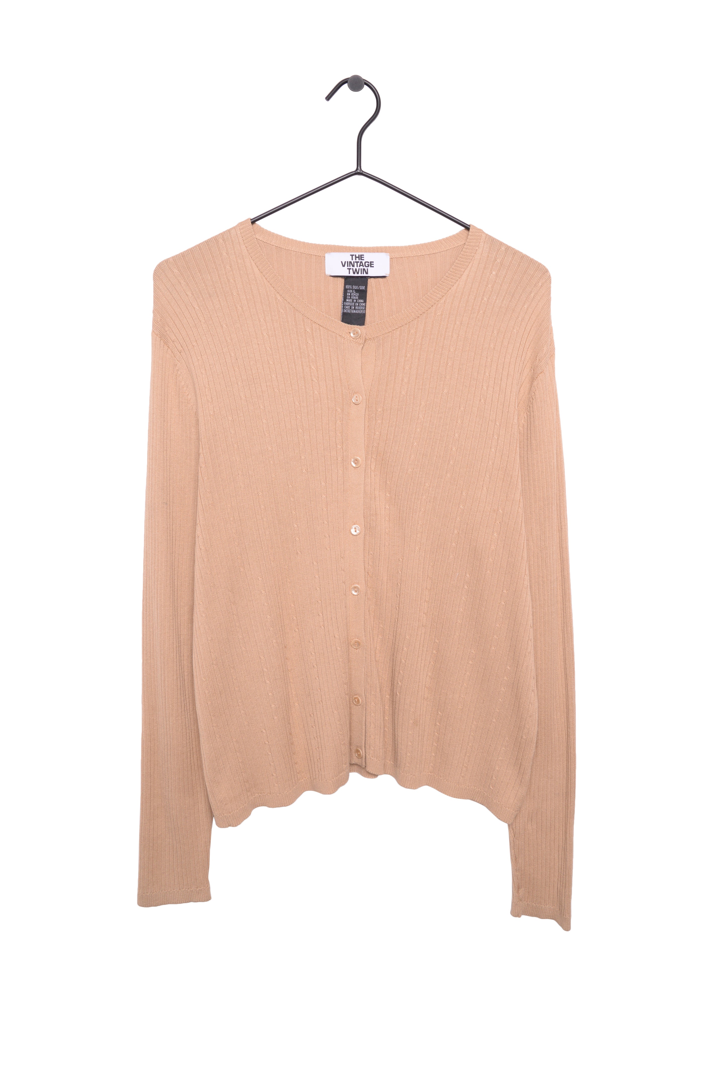 100 hotsell silk cardigan