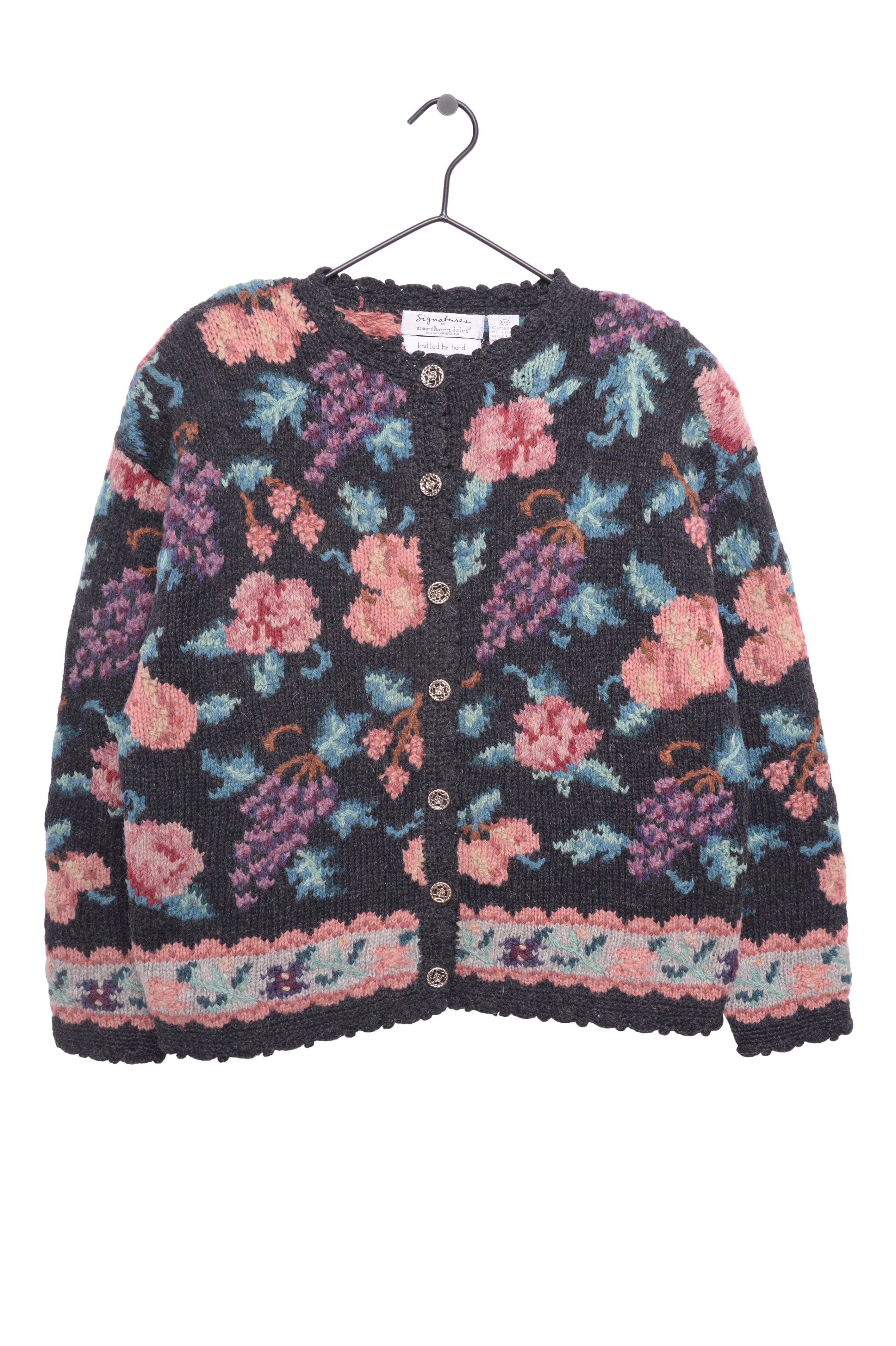 Wool Floral Cardigan Free Shipping - The Vintage Twin