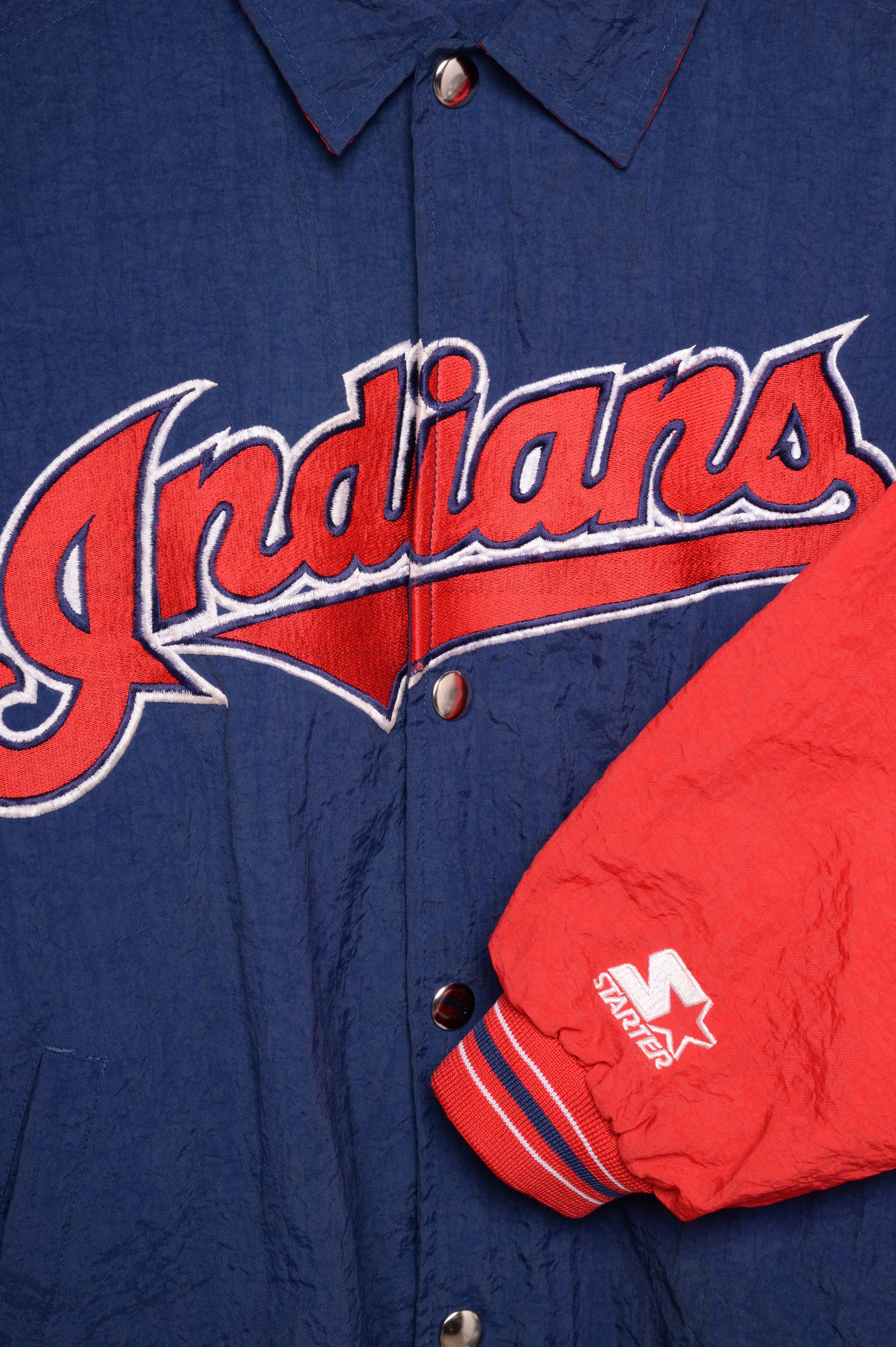 Cleveland Indians Button Windbreaker Free Shipping - The Vintage Twin