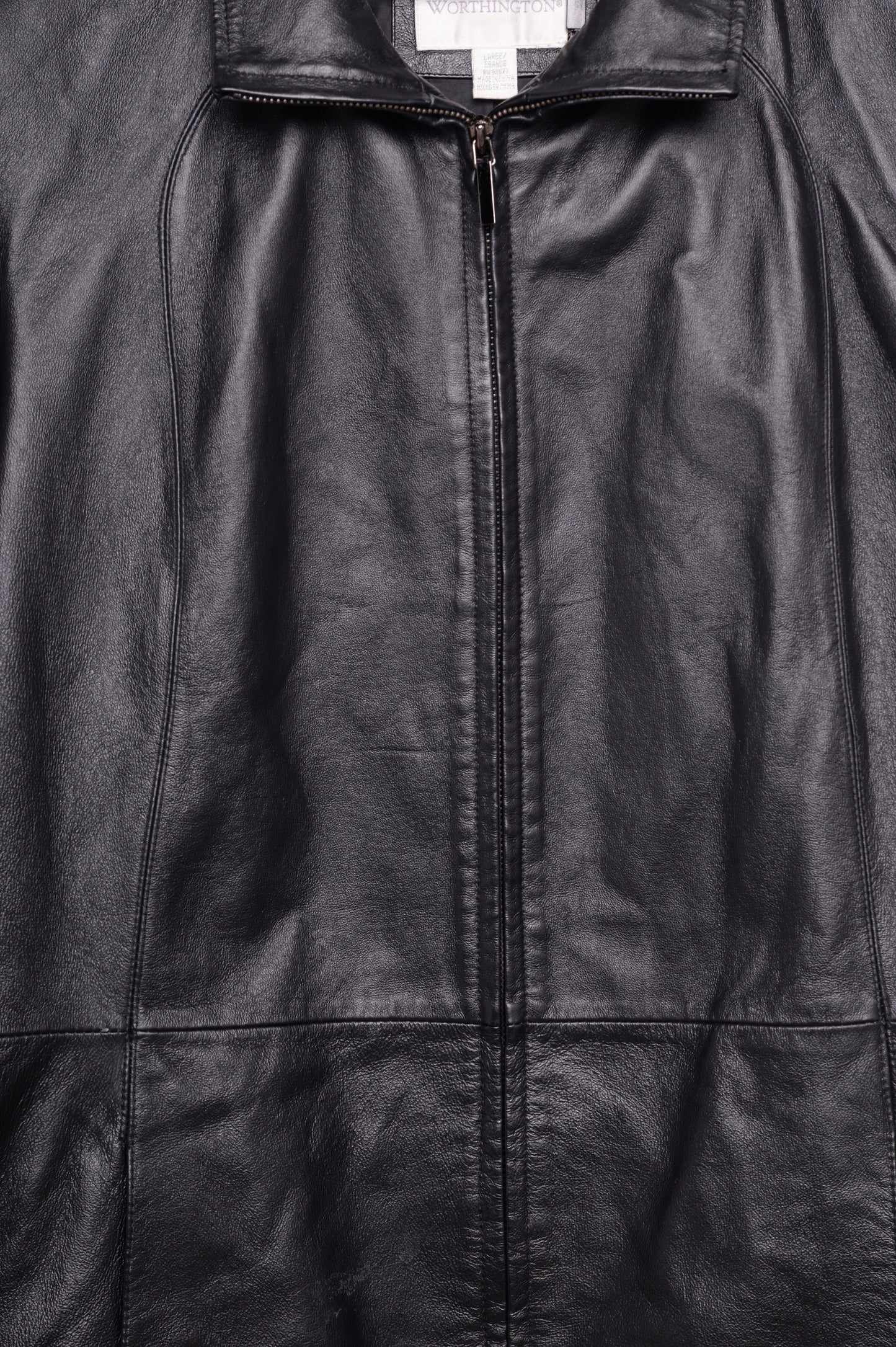 Zip-Up Leather Jacket