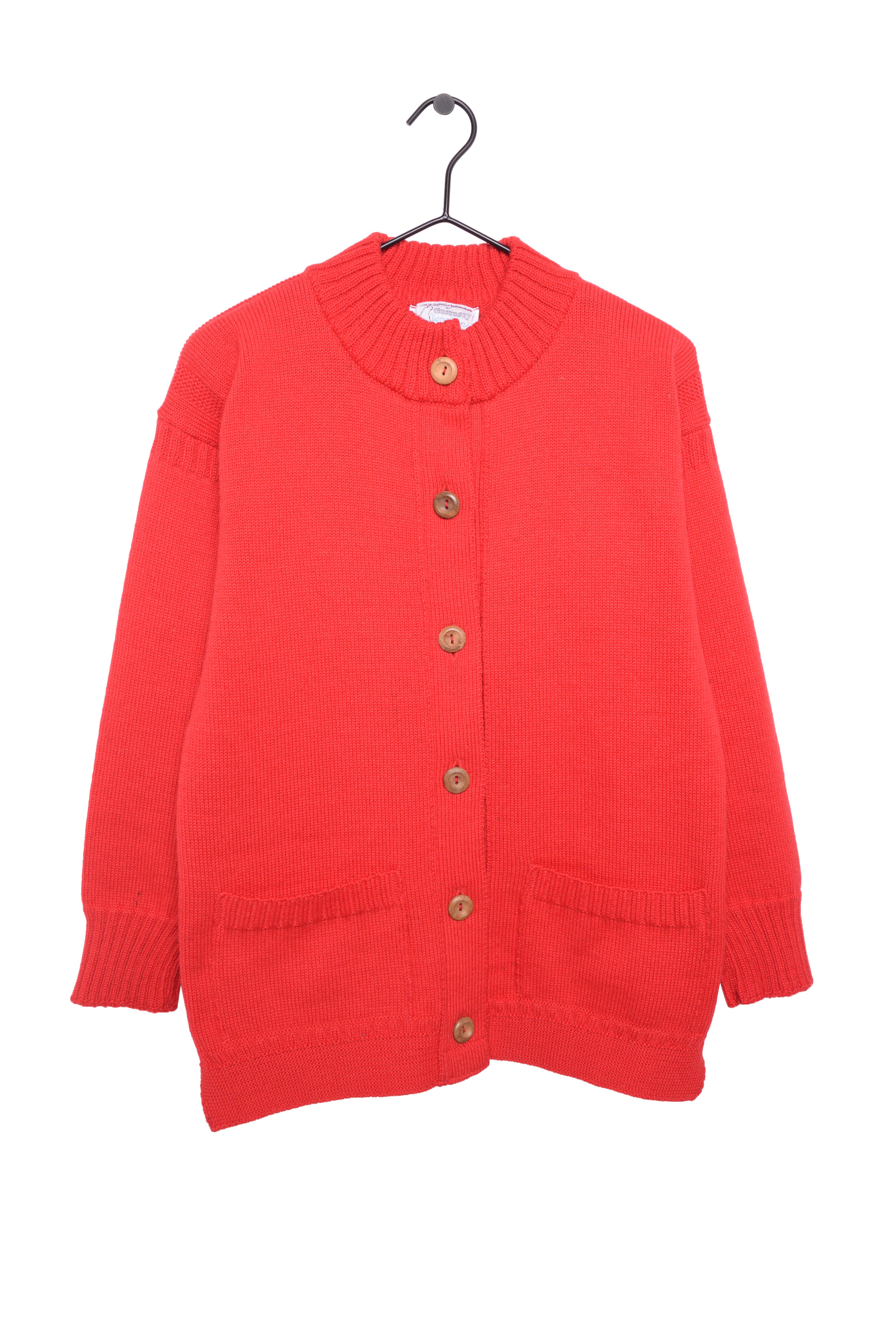 Vintage Cherry Red popular Wool Cardigan