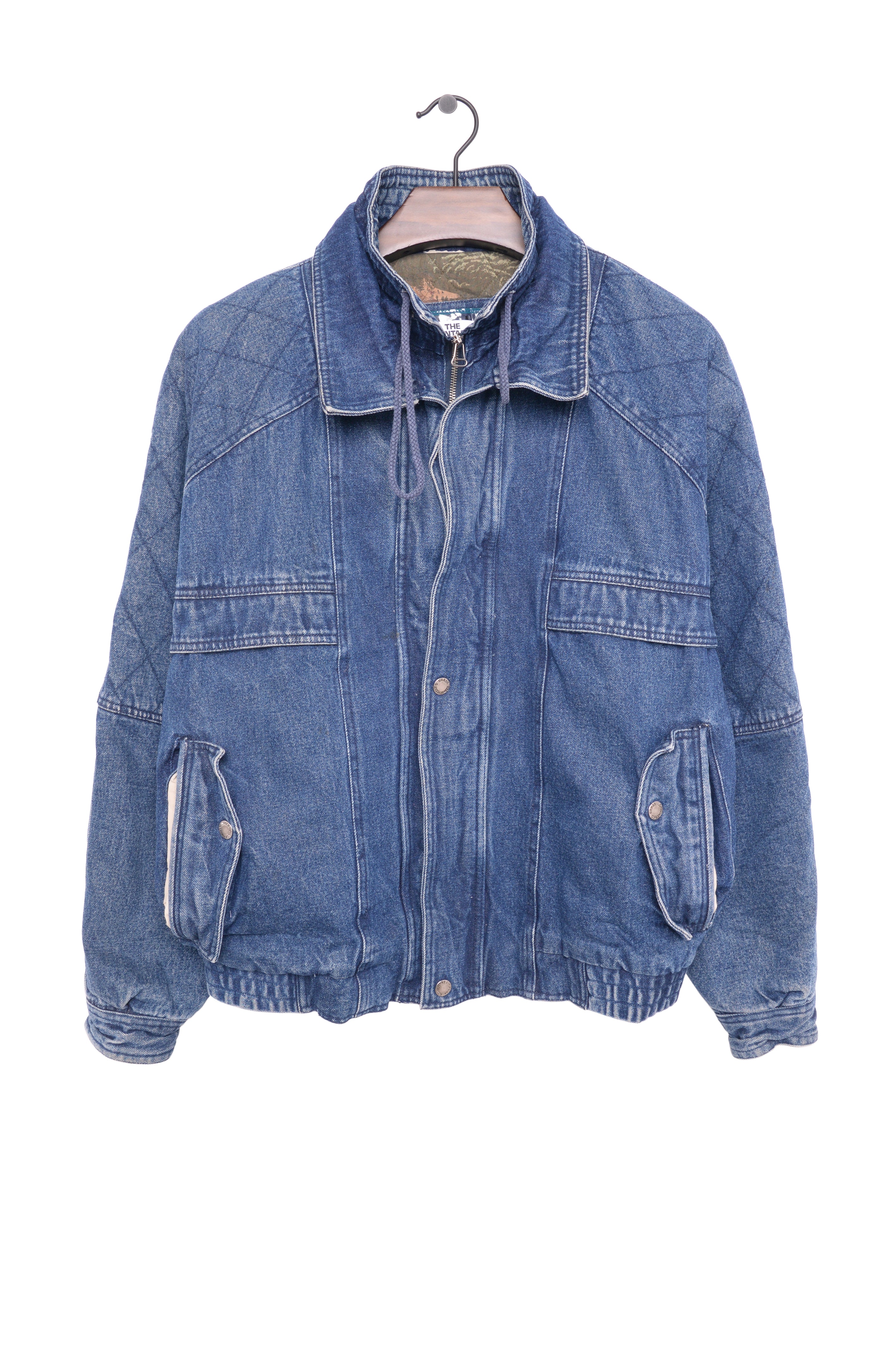 Deals vintage 80s denim bomber jacket