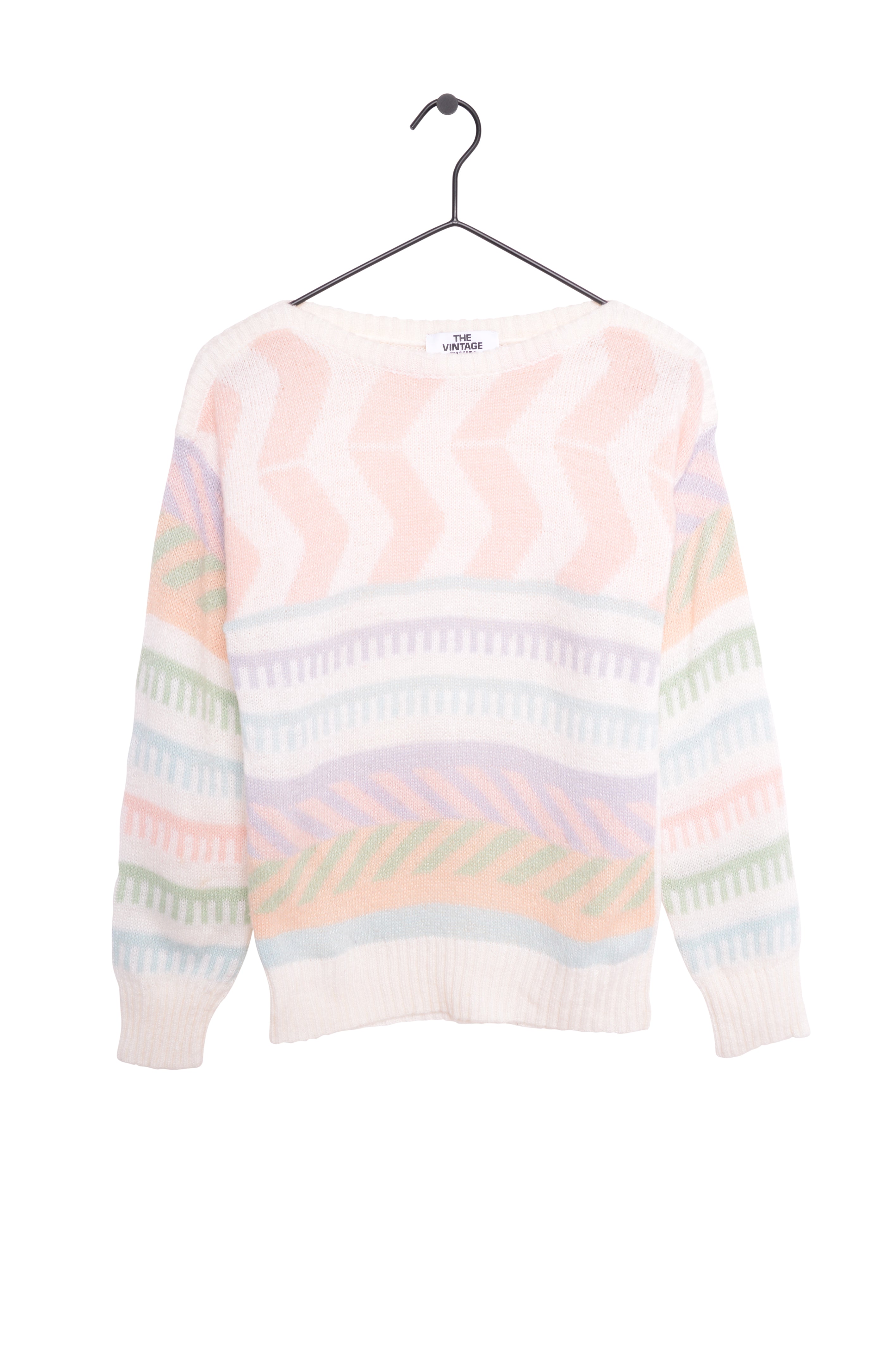 1980s Geometric Pastel Sweater Free Shipping The Vintage Twin