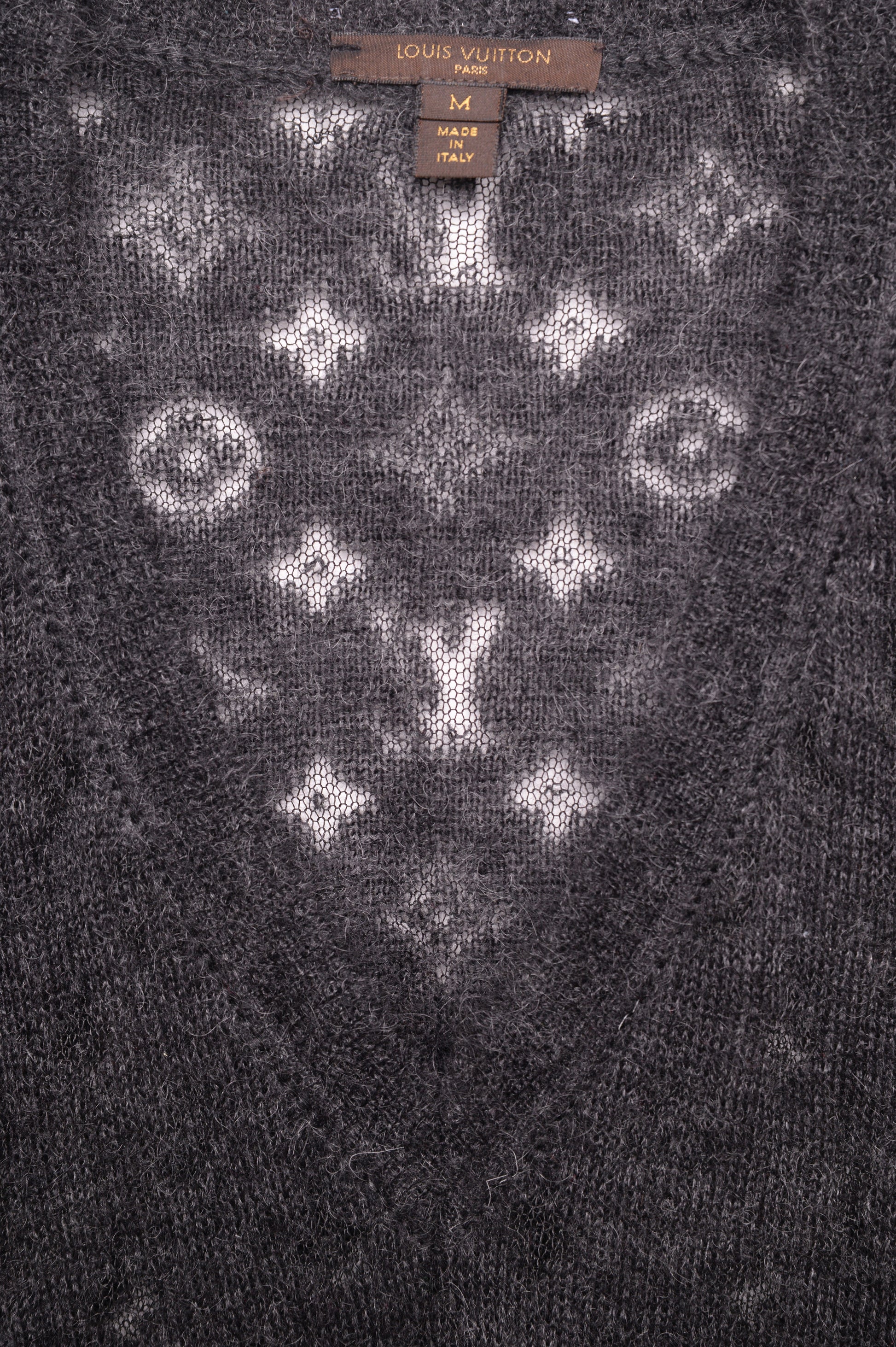 Louis Vuitton Long Knitted Coat Dark Khaki. Size S0