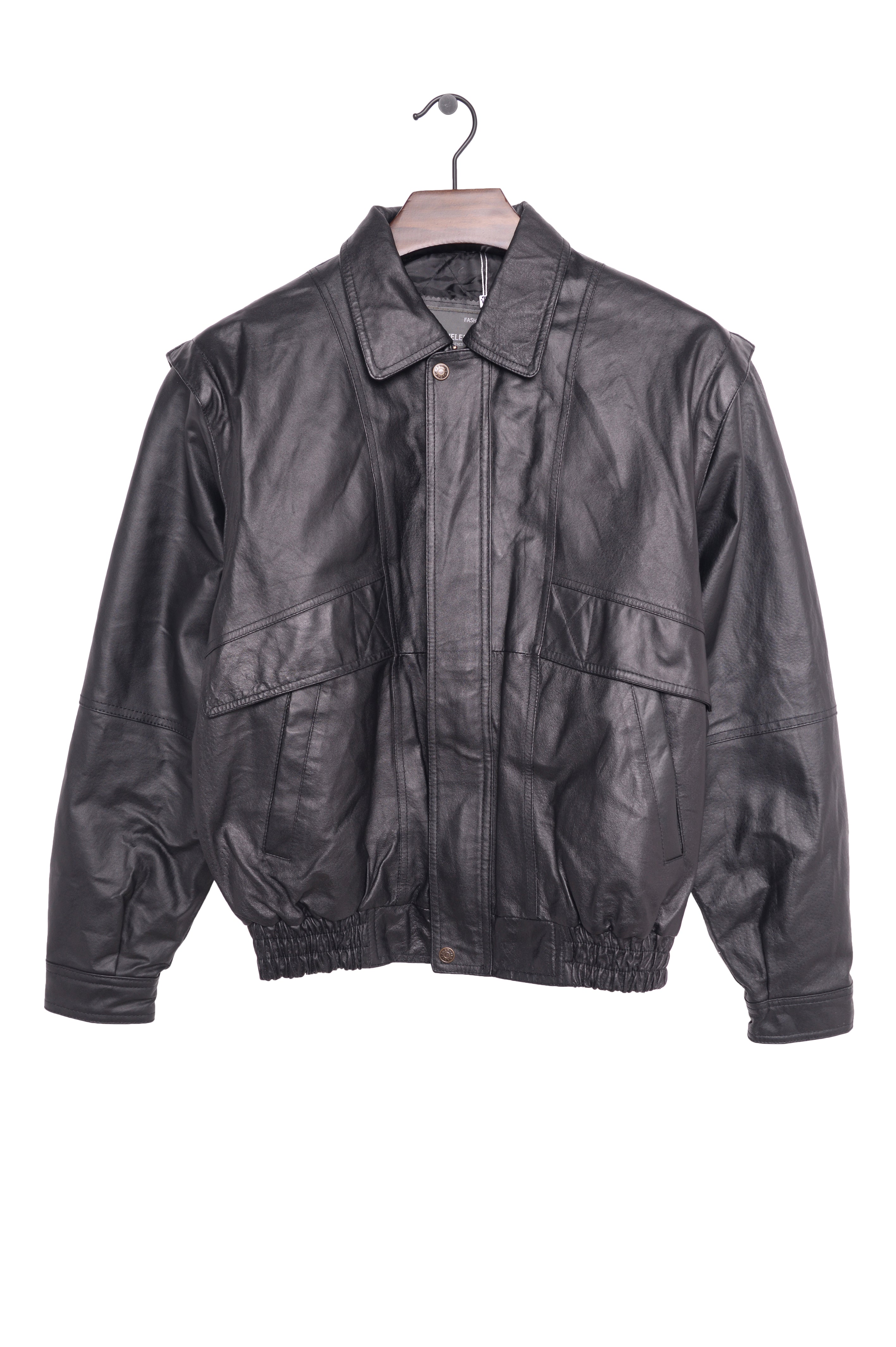 1990s Zip-Off Sleeve Leather Bomber Free Shipping - The Vintage Twin