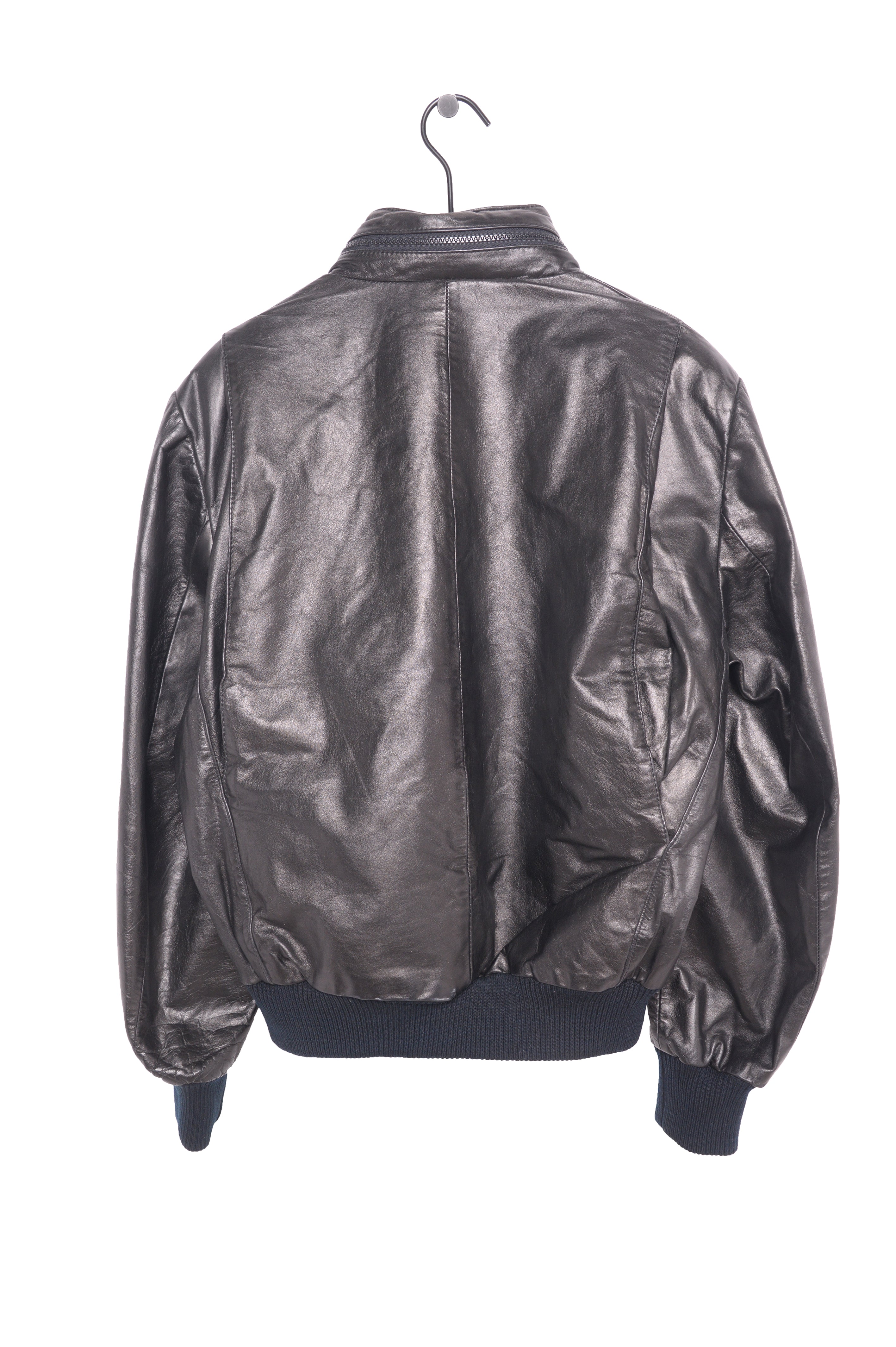 1980 leather 2025 bomber jacket