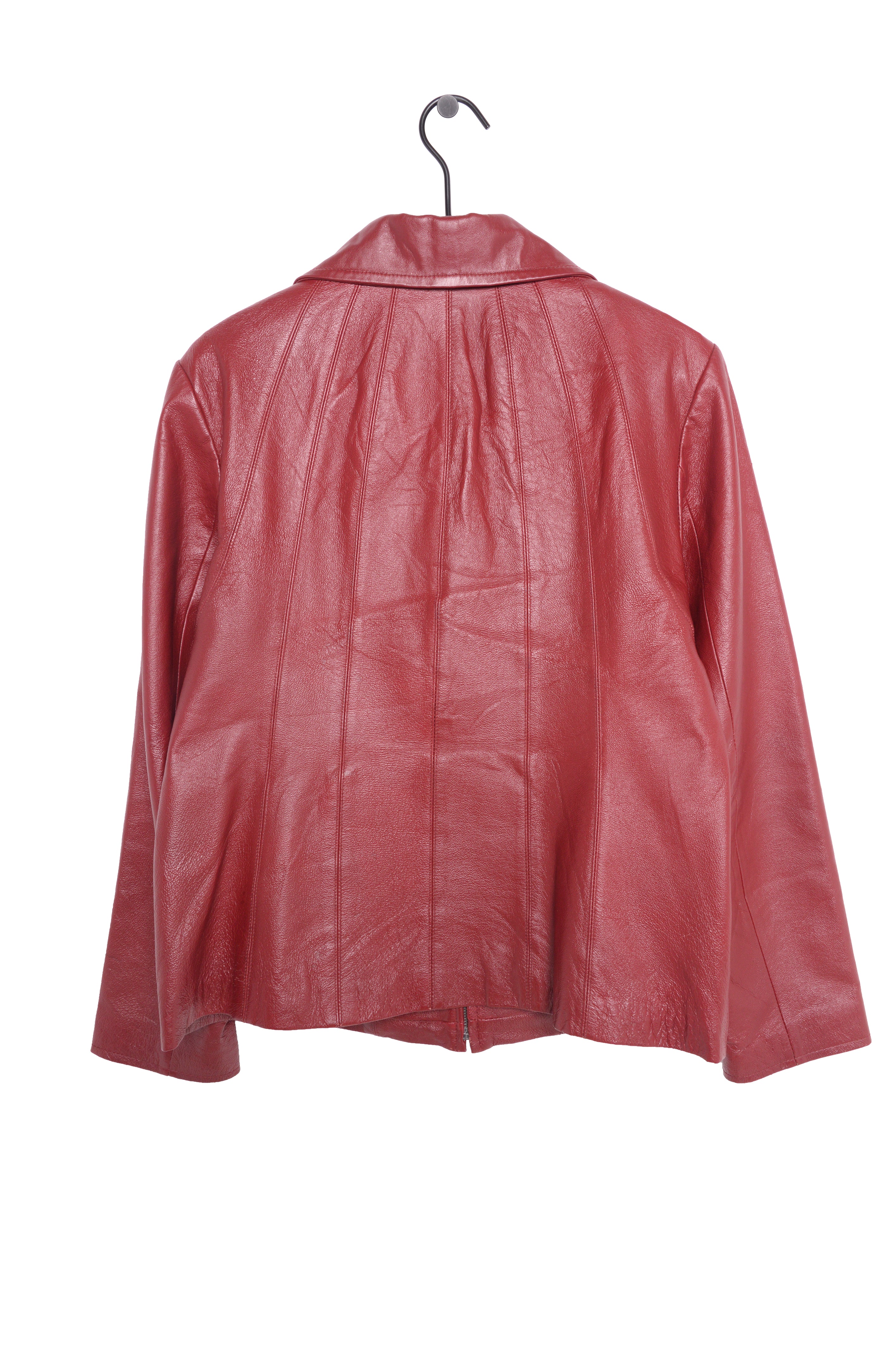 Y2K Red Leather Jacket – The Vintage Twin