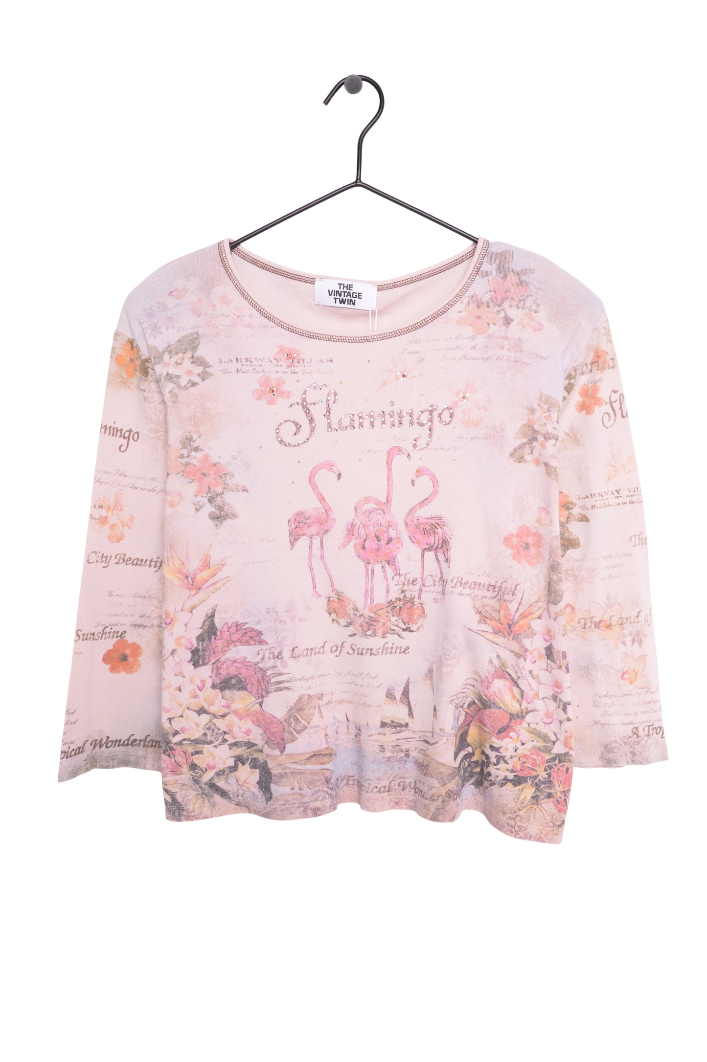 Y2K Flamingo All-Over Top