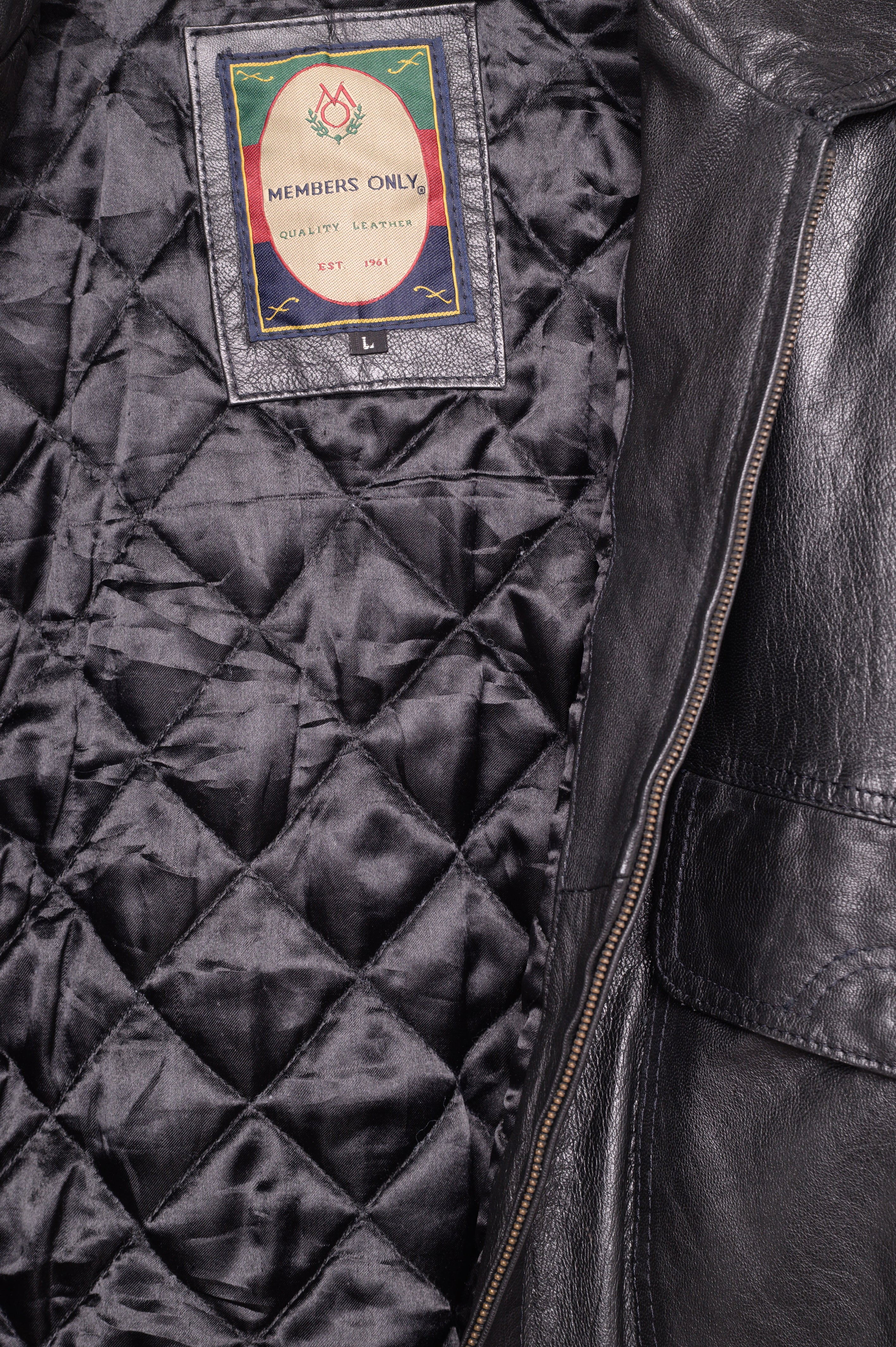 Members only clearance leather jacket 80s