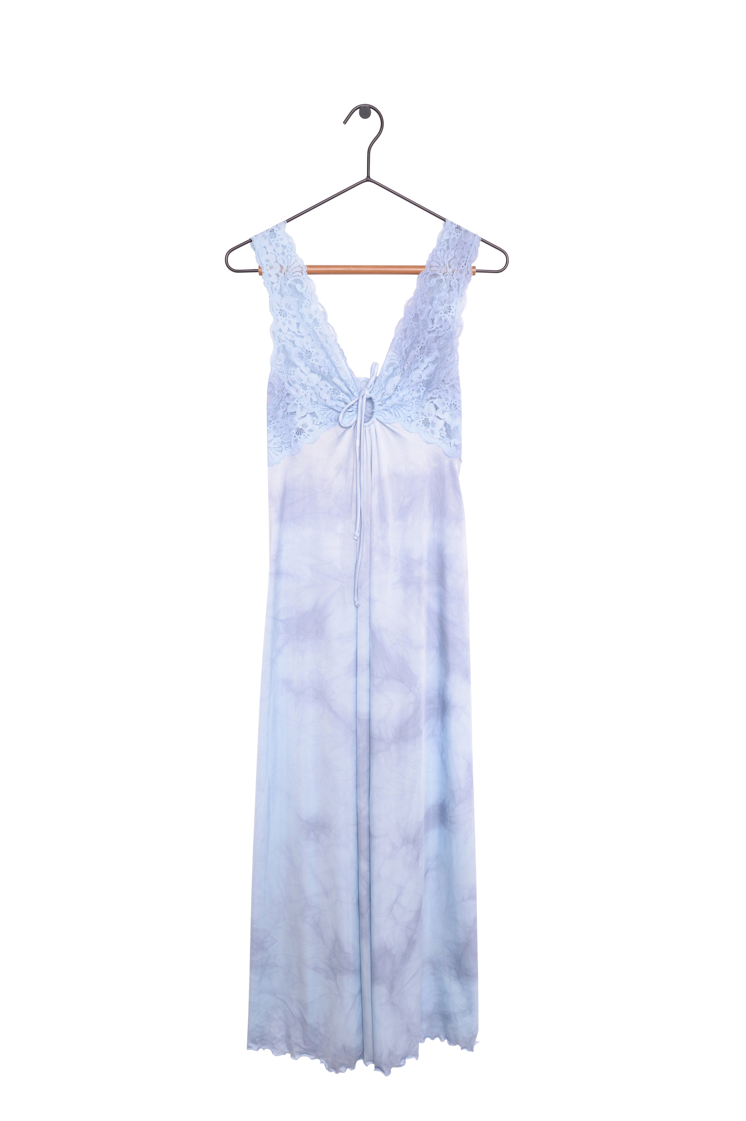 Vintage Tie Dye Suede Maxi Slip Dress newest