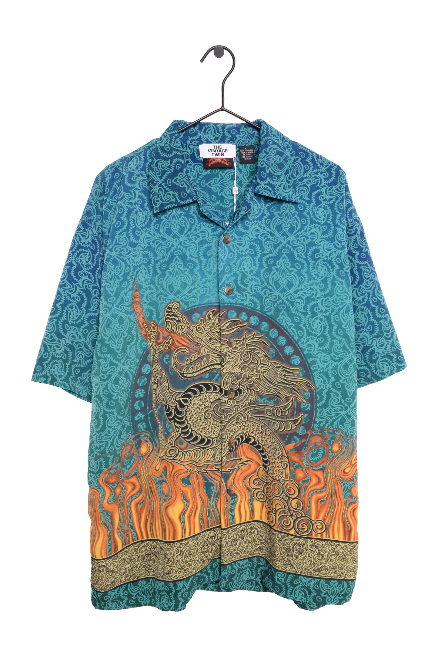 Y2K Dragon Button Down